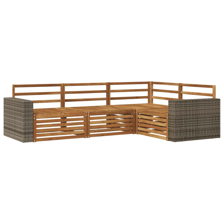 Udendørs sofagruppe 4 pcs Naturfarvet 255,5 x 176,5 x 73 cm