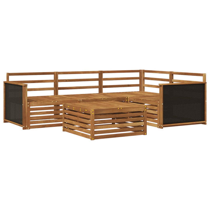 Udendørs sofagruppe 5 pcs Naturfarvet 79 x 79 x 37 cm