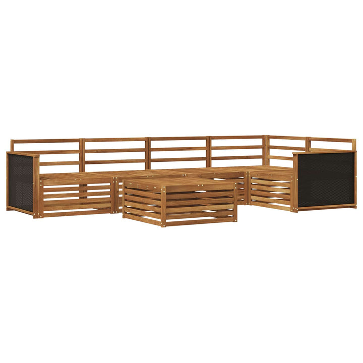 Udendørs sofagruppe 6 pcs Naturfarvet 79 x 79 x 37 cm
