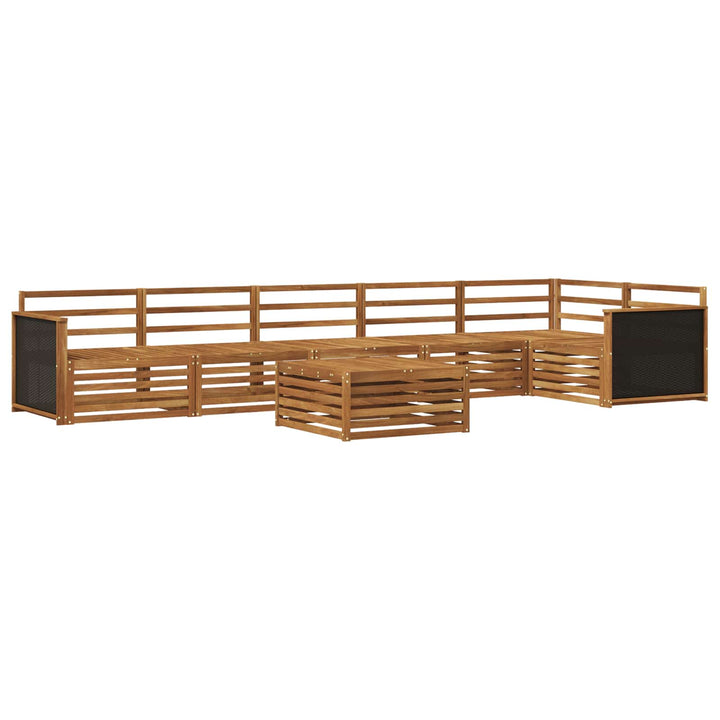 Udendørs sofagruppe 7 pcs Naturfarvet 79 x 79 x 37 cm