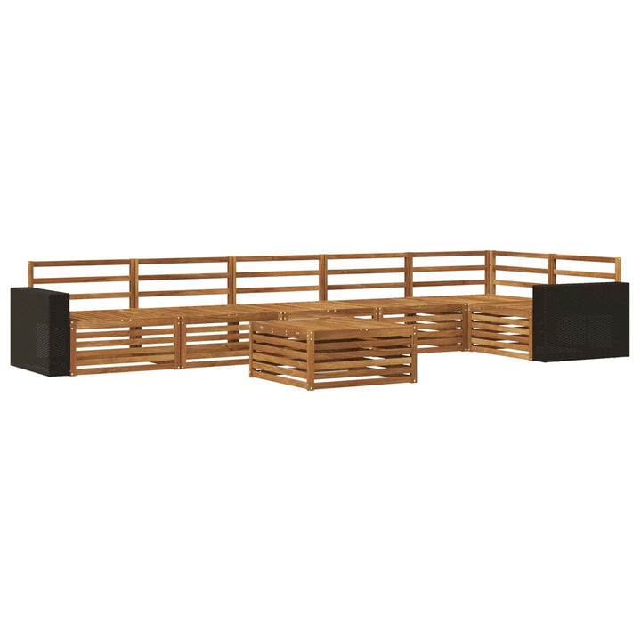Udendørs sofagruppe 7 pcs Naturfarvet 79 x 79 x 37 cm