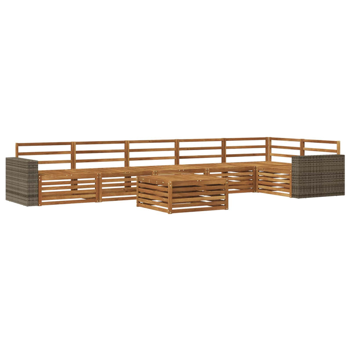 Udendørs sofagruppe 7 pcs Naturfarvet 79 x 79 x 37 cm