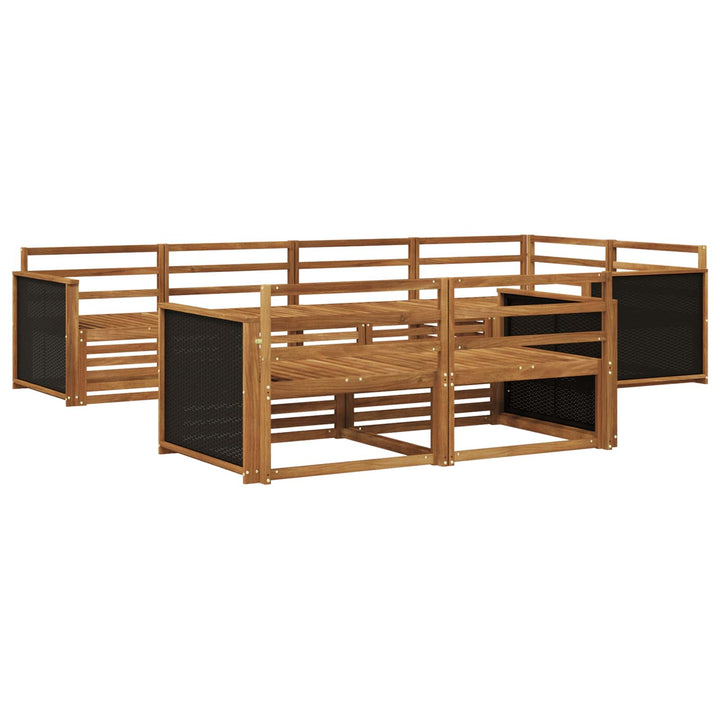 Udendørs sofagruppe 7 pcs Naturfarvet