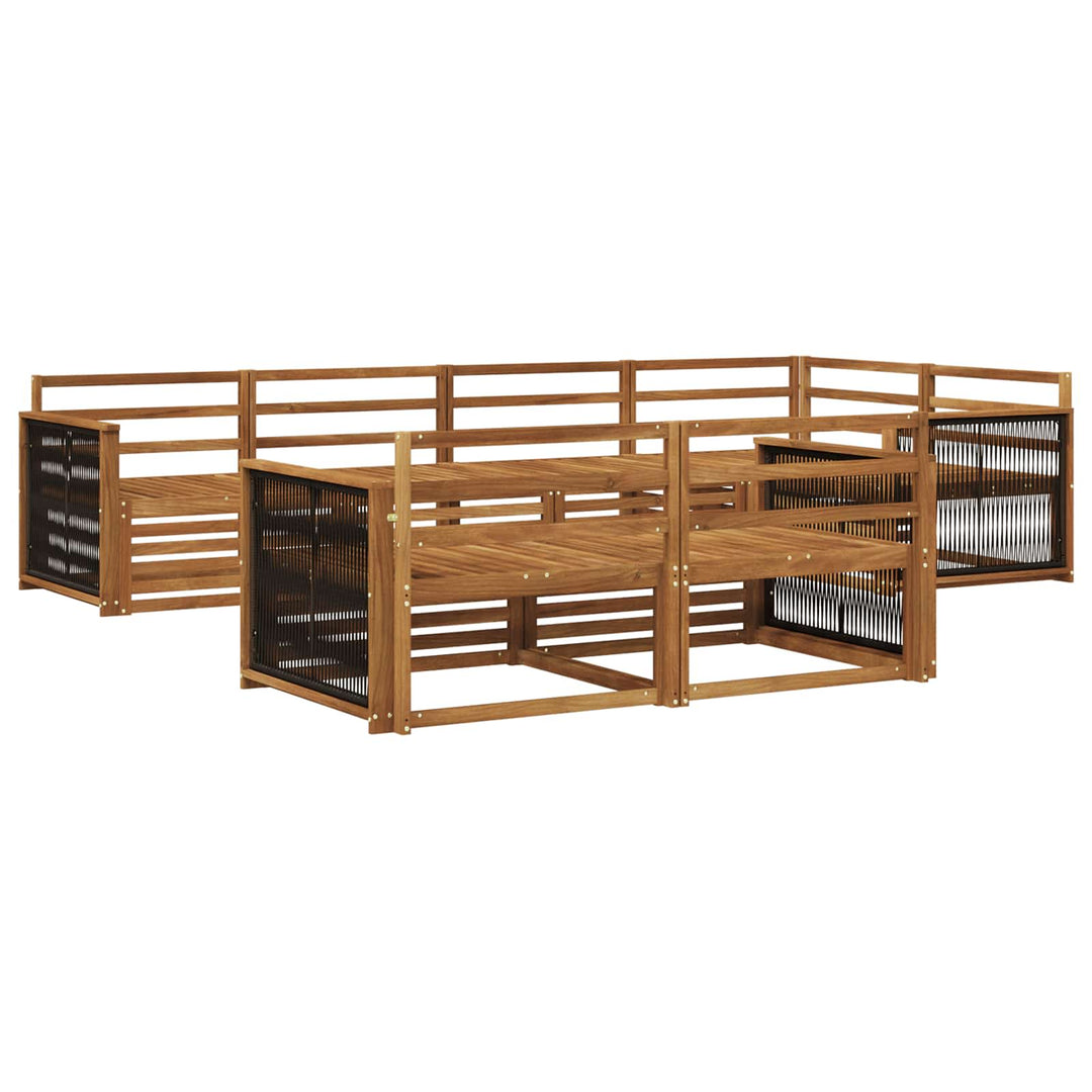 Udendørs sofagruppe 7 pcs Naturfarvet