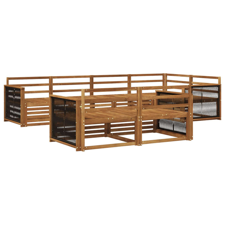 Udendørs sofagruppe 7 pcs Naturfarvet