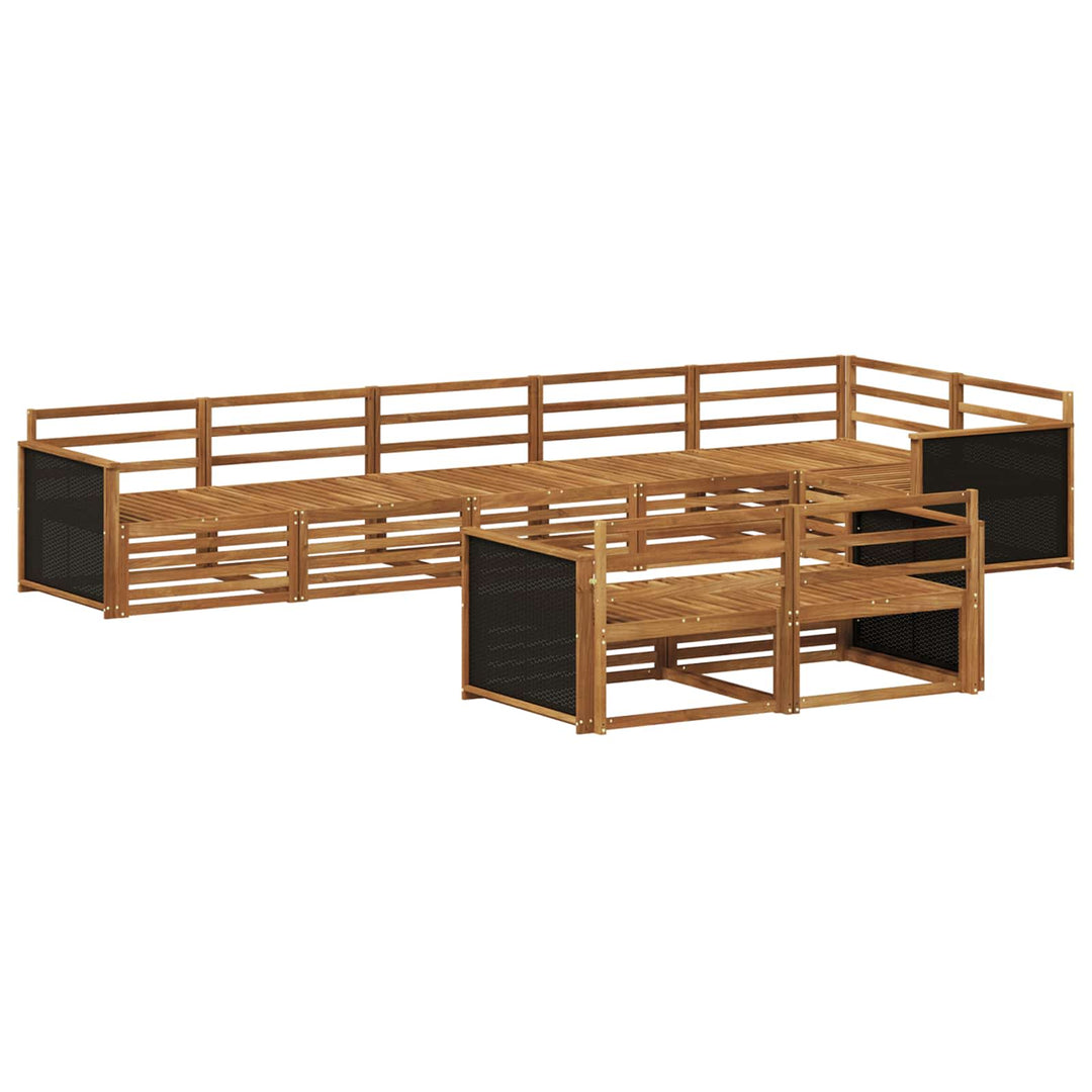 Udendørs sofagruppe 8 pcs Naturfarvet
