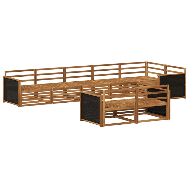 Udendørs sofagruppe 8 pcs Naturfarvet