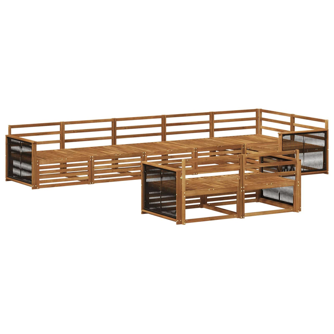 Udendørs sofagruppe 8 pcs Naturfarvet