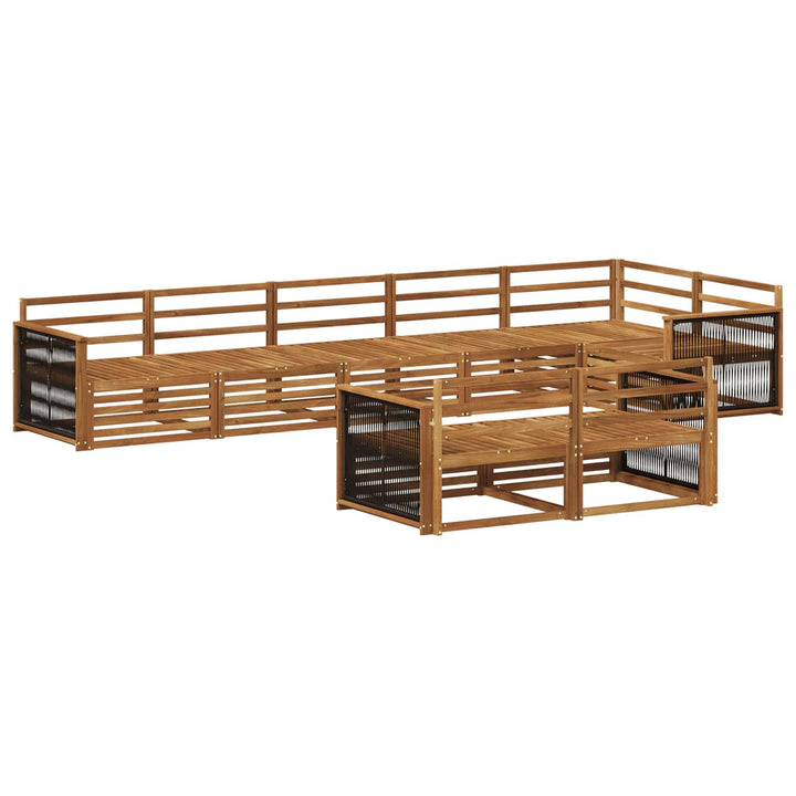 Udendørs sofagruppe 8 pcs Naturfarvet
