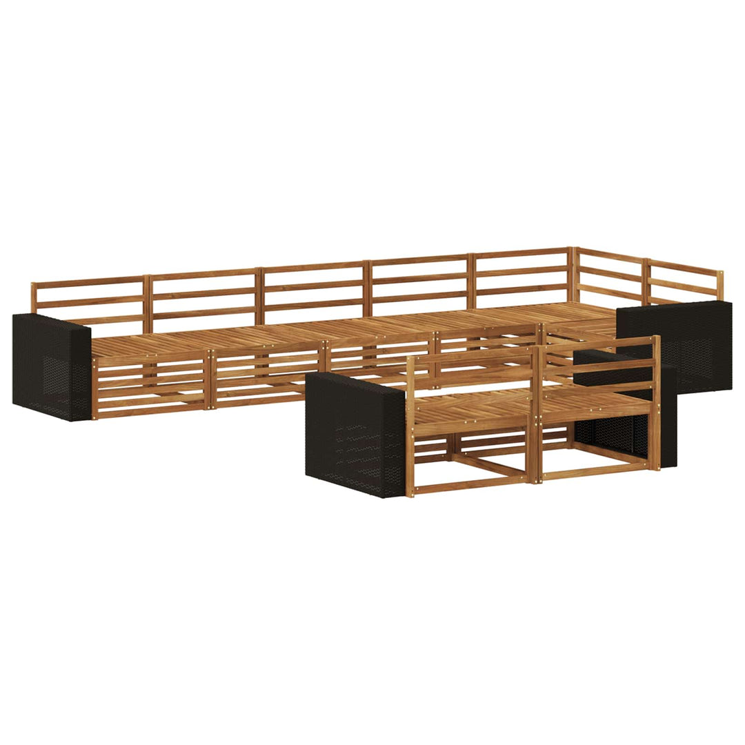 Udendørs sofagruppe 8 pcs Naturfarvet