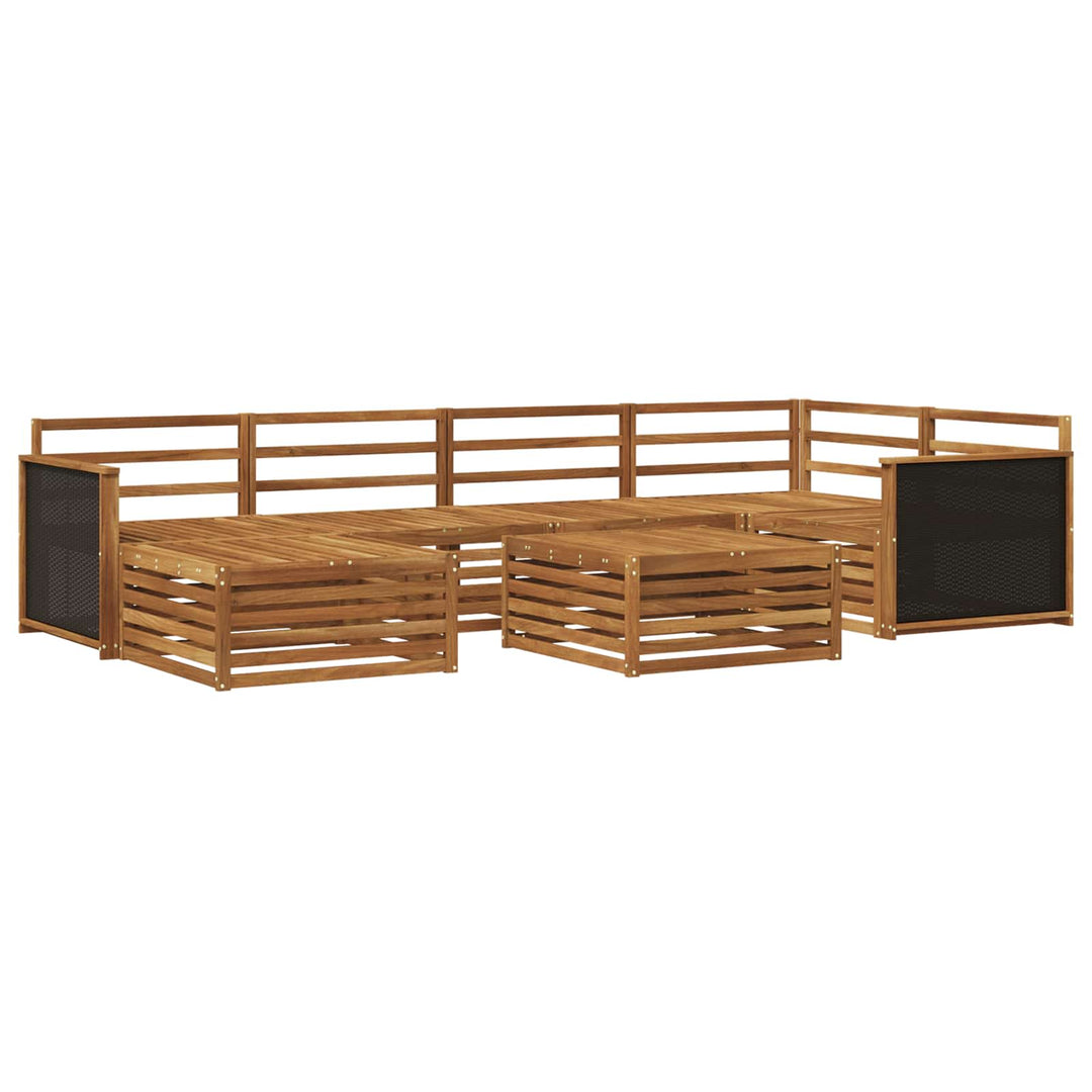 Udendørs sofagruppe 7 pcs Naturfarvet