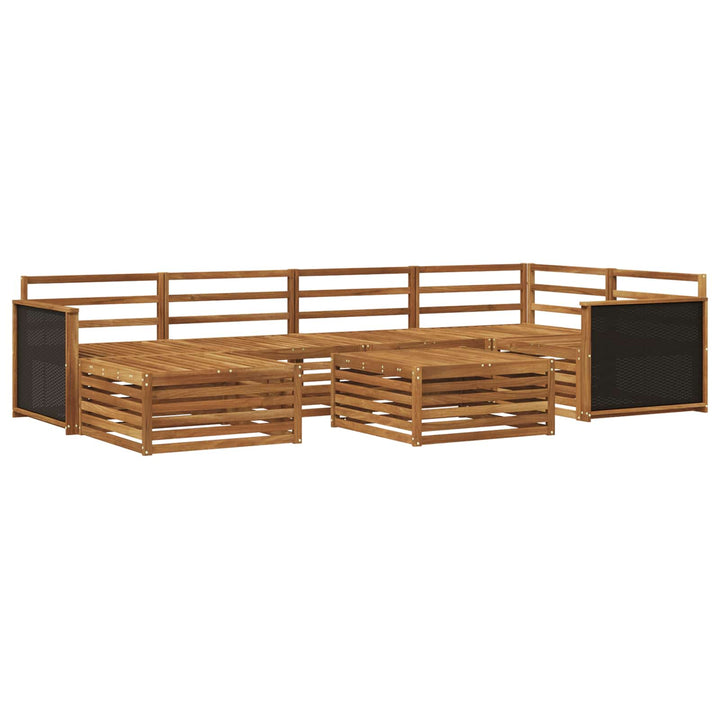 Udendørs sofagruppe 7 pcs Naturfarvet