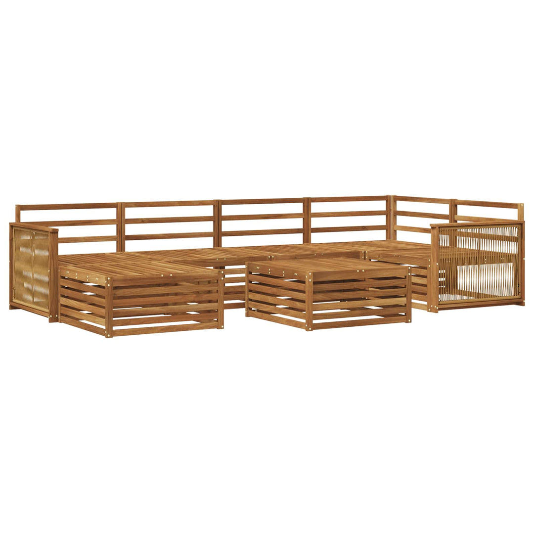 Udendørs sofagruppe 7 pcs Naturfarvet
