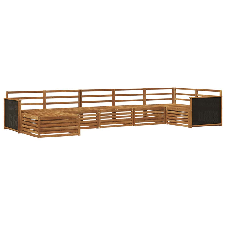 Udendørs sofagruppe 7 pcs Naturfarvet