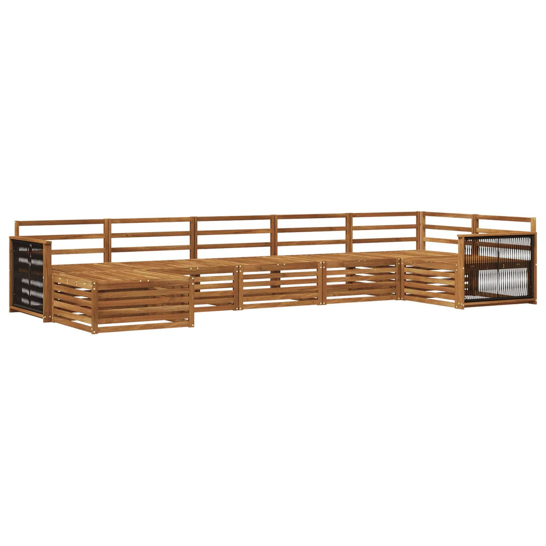 Udendørs sofagruppe 7 pcs Naturfarvet