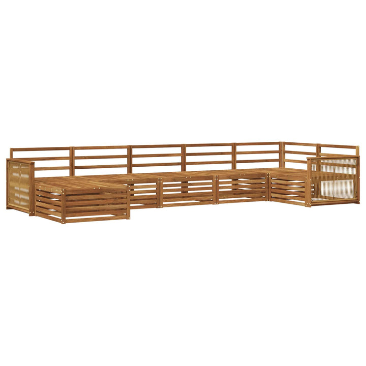 Udendørs sofagruppe 7 pcs Naturfarvet