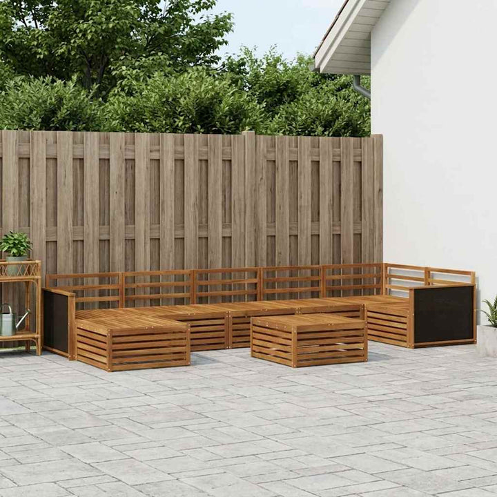 Udendørs sofagruppe 8 pcs Naturfarvet