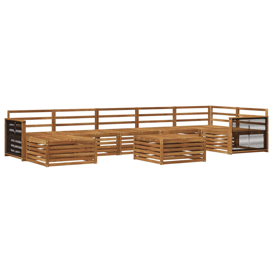 Udendørs sofagruppe 8 pcs Naturfarvet