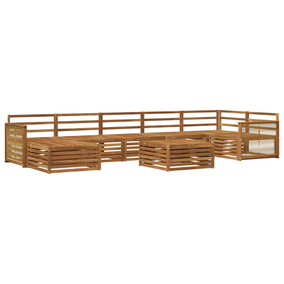 Udendørs sofagruppe 8 pcs Naturfarvet