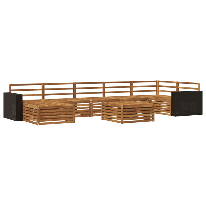 Udendørs sofagruppe 8 pcs Naturfarvet