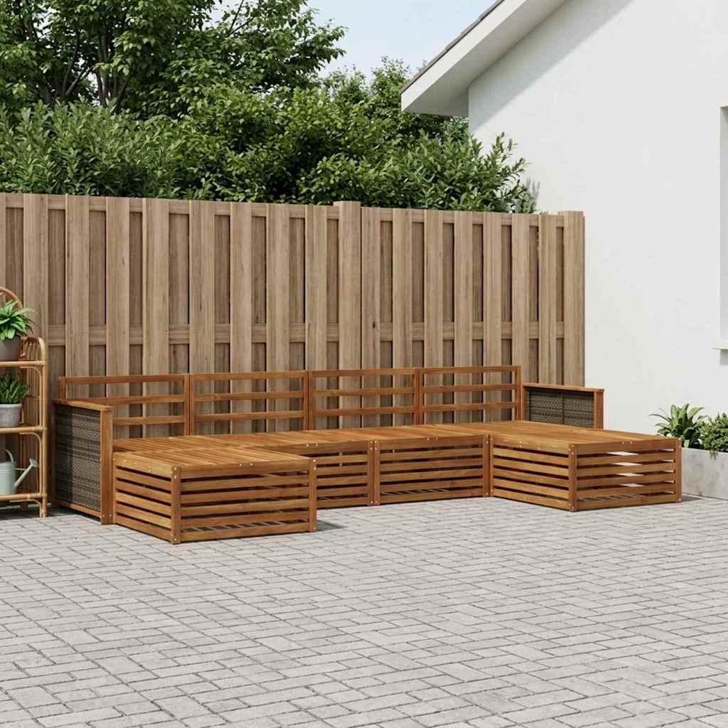 Sofasæt 6 pcs Massivt Akacietræ