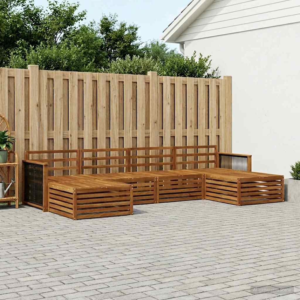 Sofasæt 6 pcs Massivt Akacietræ
