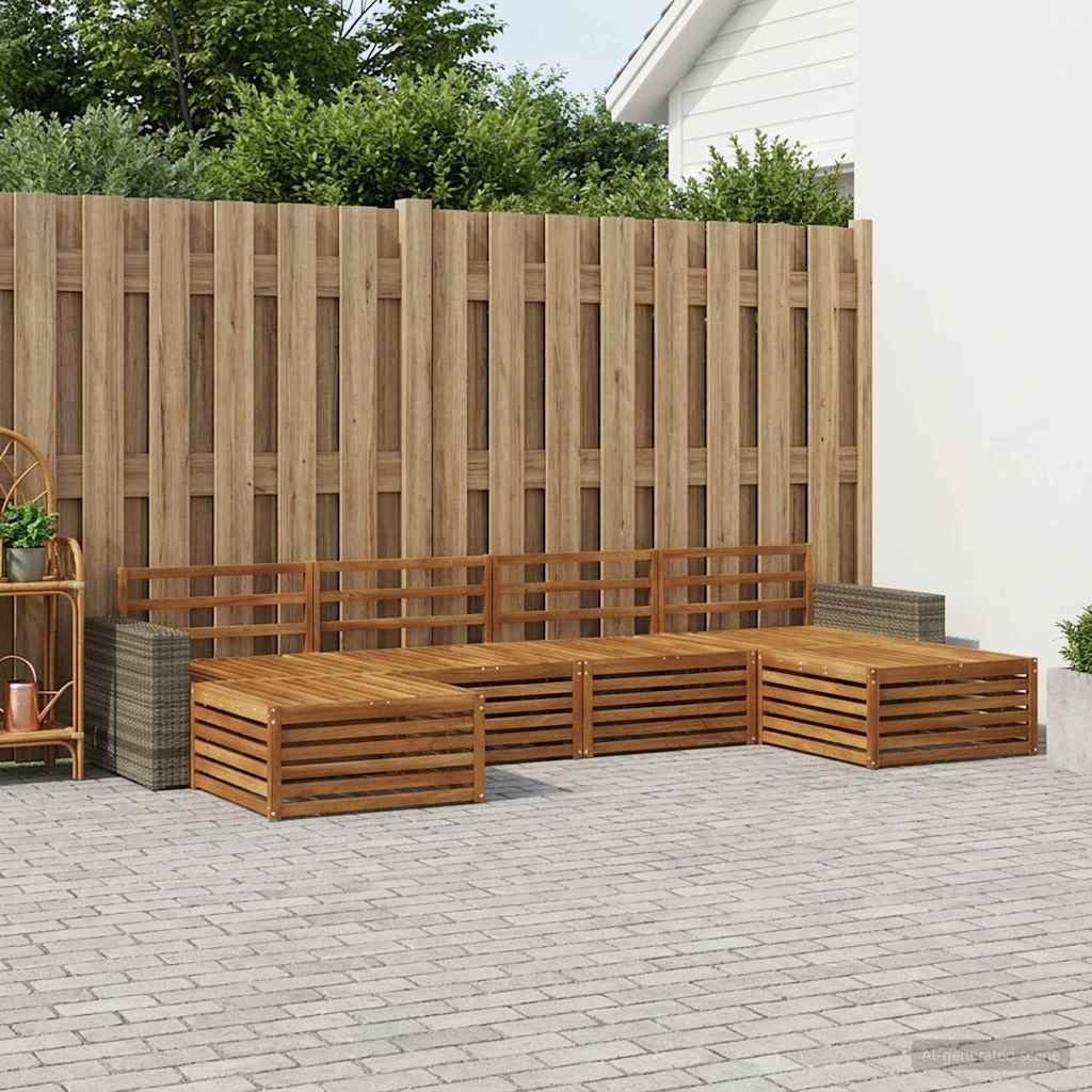 Sofasæt 6 pcs Massivt Akacietræ