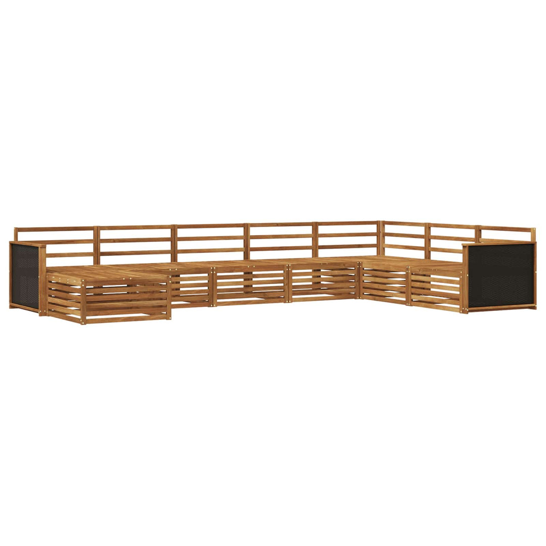 Udendørs sofagruppe 8 pcs Naturfarvet