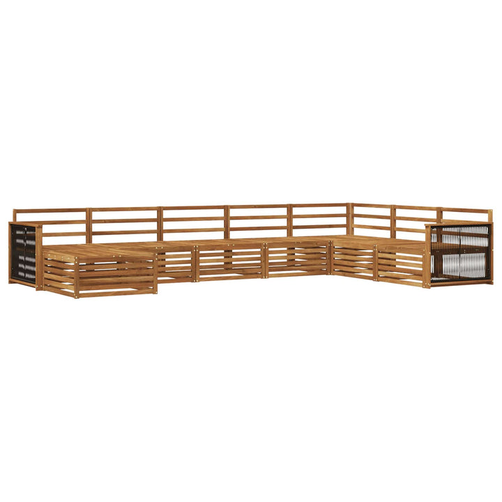 Udendørs sofagruppe 8 pcs Naturfarvet