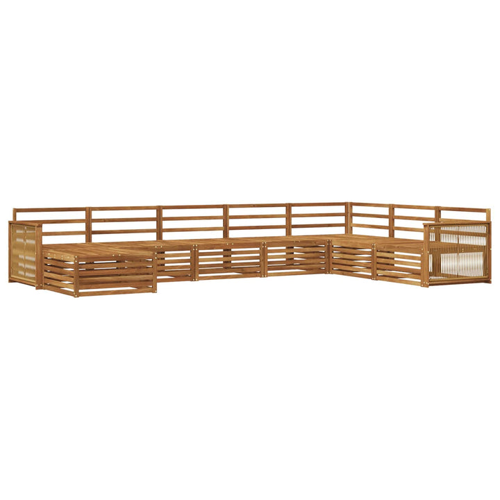 Udendørs sofagruppe 8 pcs Naturfarvet