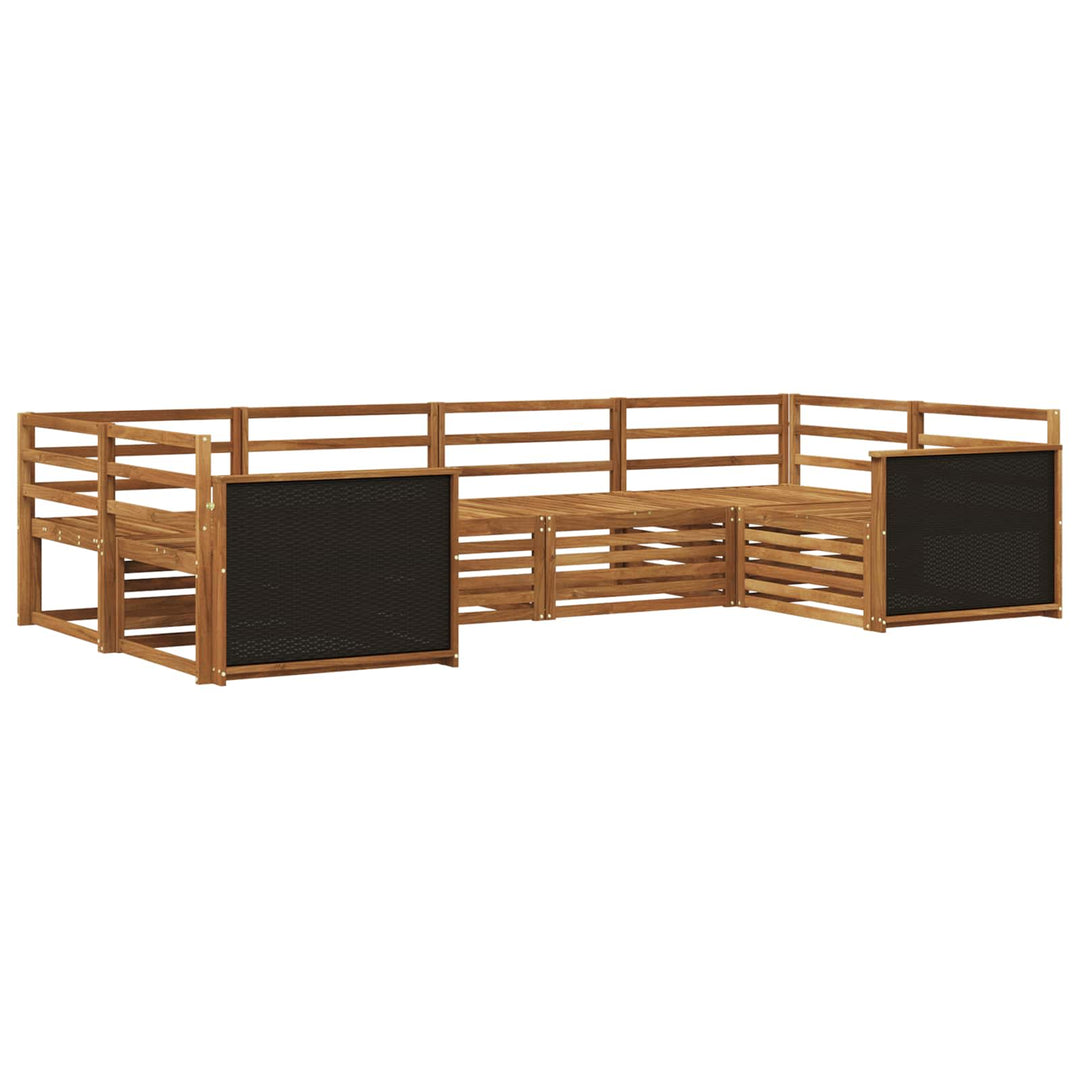 Udendørs sofagruppe 6 pcs Naturfarvet