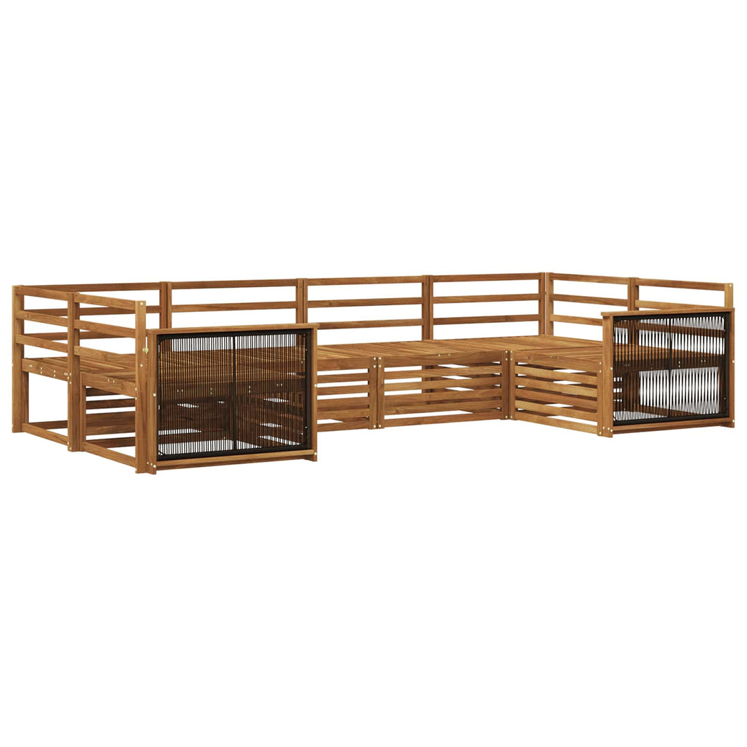 Udendørs sofagruppe 6 pcs Naturfarvet