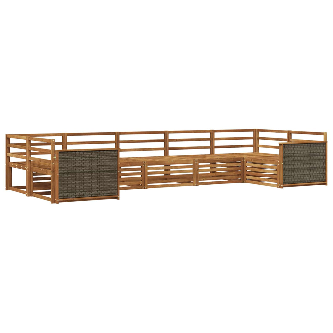 Udendørs sofagruppe 7 pcs Naturfarvet