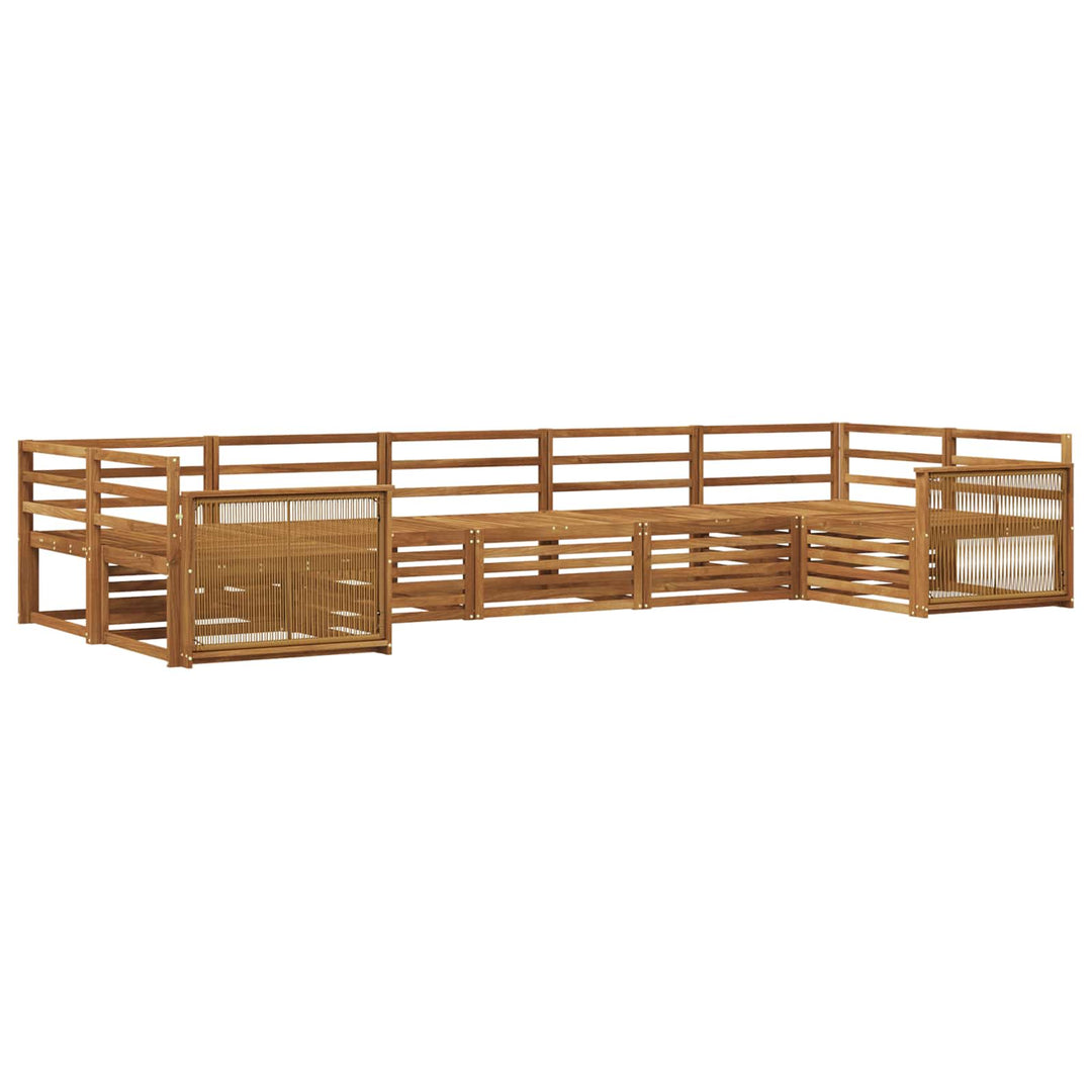 Udendørs sofagruppe 7 pcs Naturfarvet