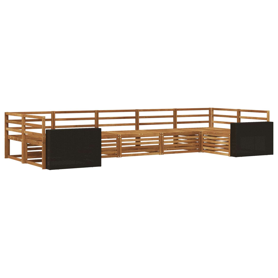 Udendørs sofagruppe 7 pcs Naturfarvet