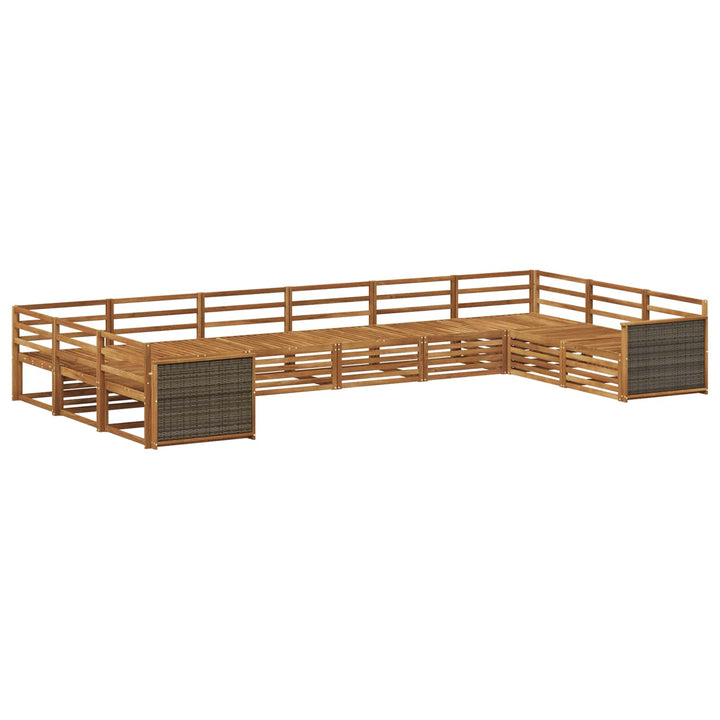 Sofasæt 10 pcs Massivt Akacietræ