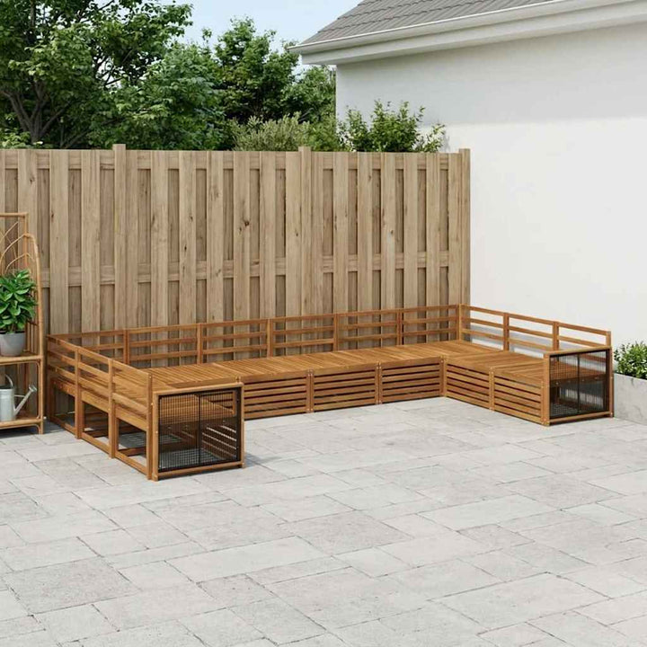 Sofasæt 10 pcs Massivt Akacietræ