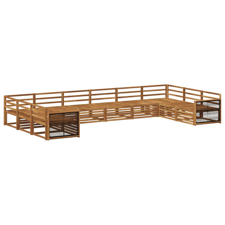 Sofasæt 10 pcs Massivt Akacietræ