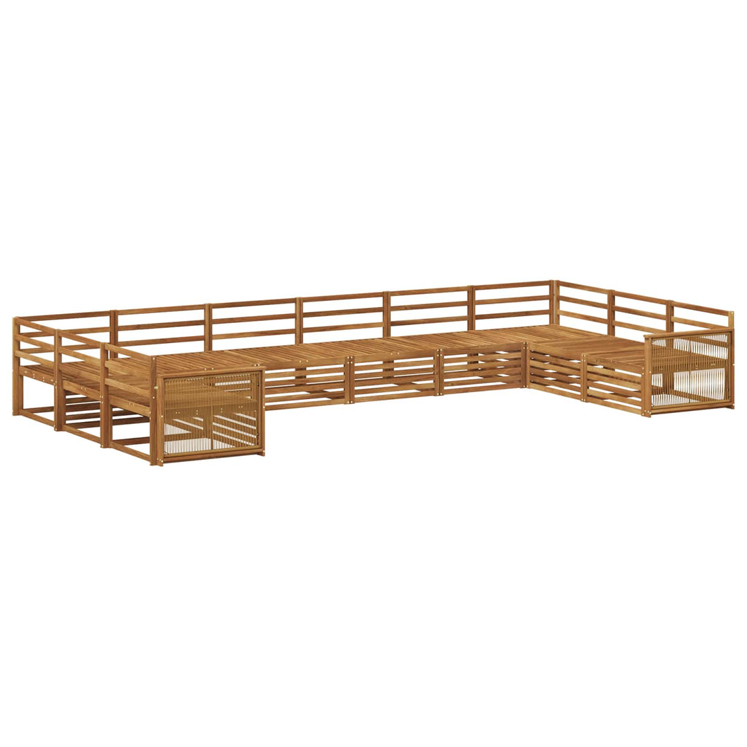 Sofasæt 10 pcs Massivt Akacietræ
