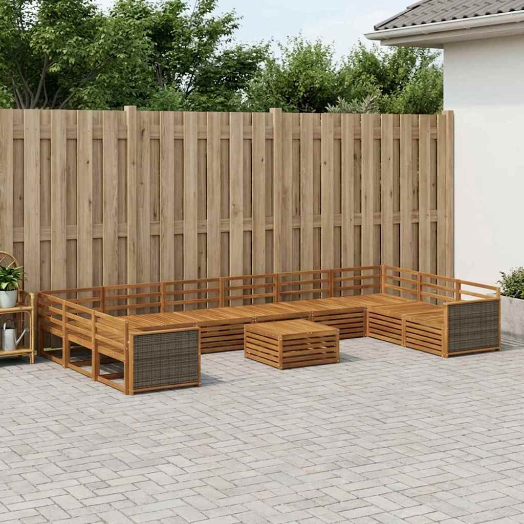 Sofasæt 11 pcs Massivt Akacietræ
