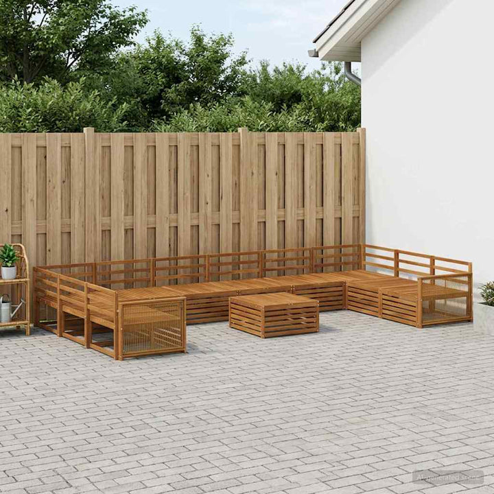 Sofasæt 11 pcs Massivt Akacietræ
