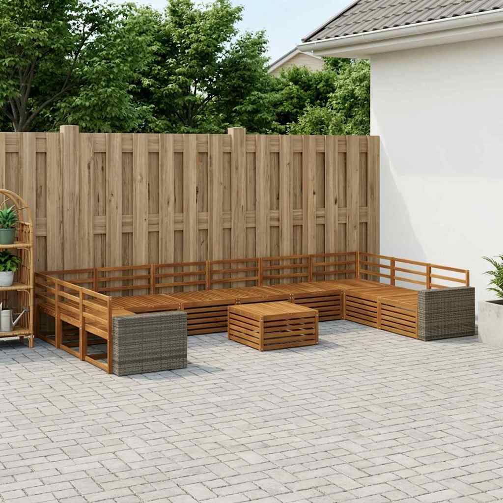 Sofasæt 11 pcs Massivt Akacietræ