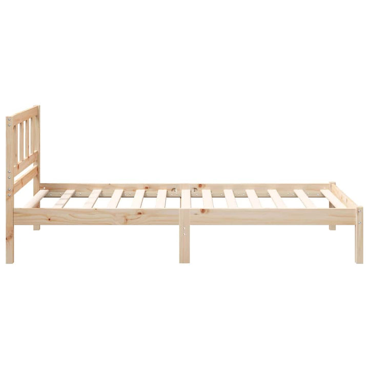 Sengestel med hovedgærde Brun 80 x 200 cm Massiv fyrretræ
