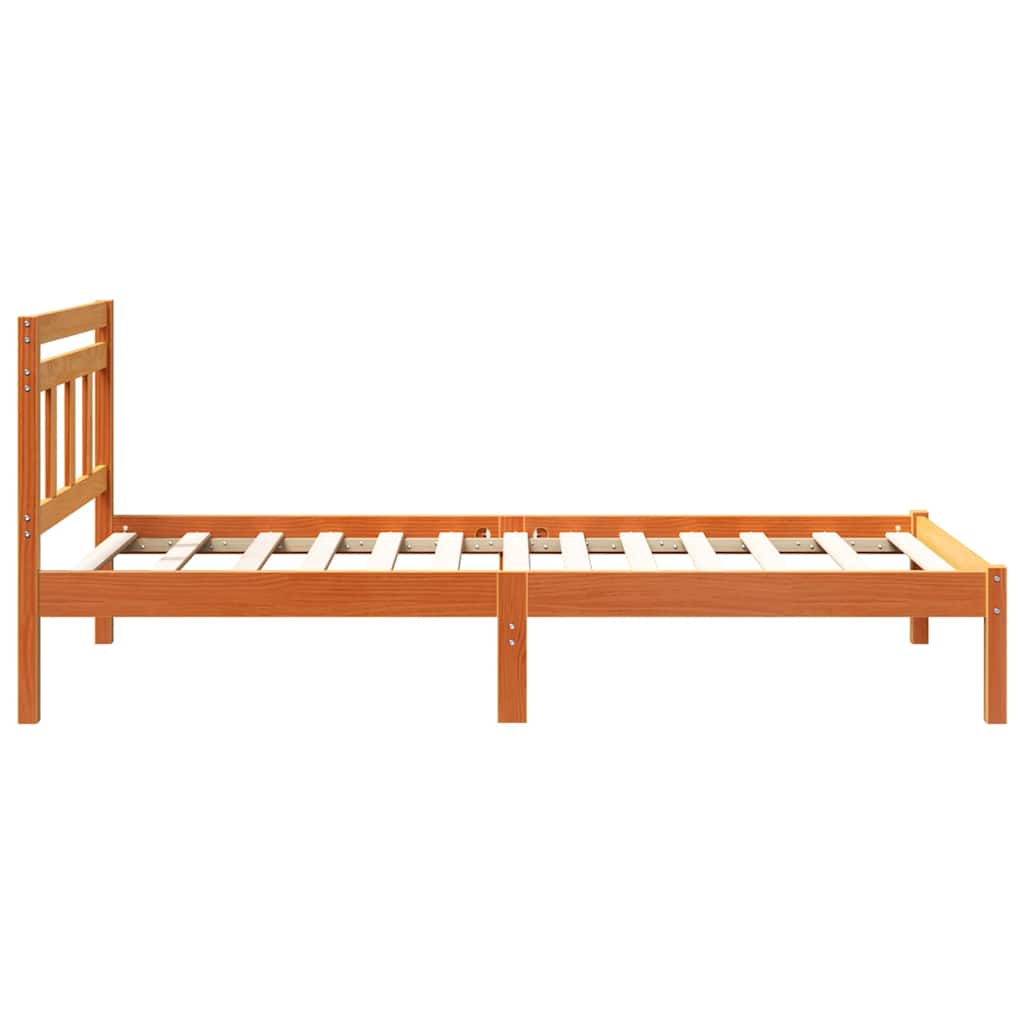 Sengestel Brun 90 x 200 cm Massiv fyrretræ