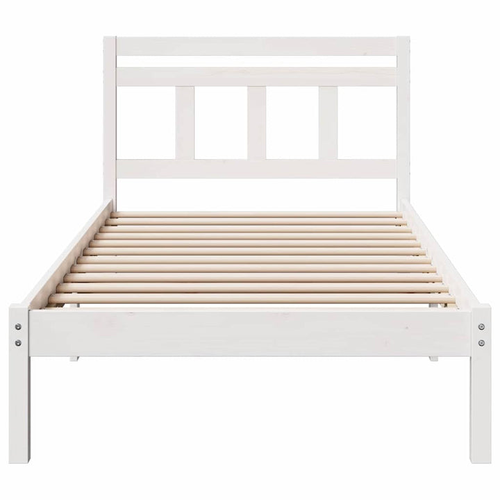 Sengestel Hvid 100 x 200 cm Massiv fyrretræ