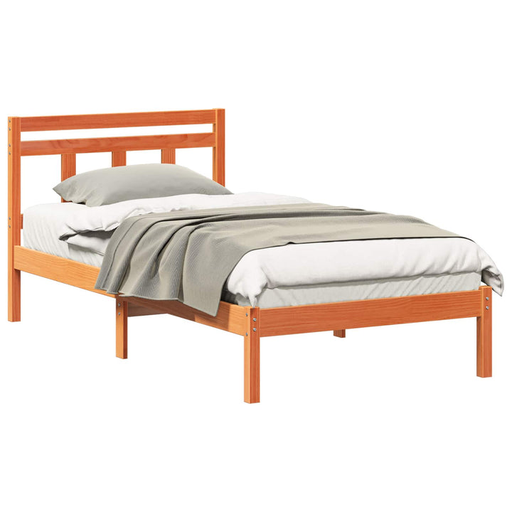 Sengestel Brun 100 x 200 cm Massiv fyrretræ