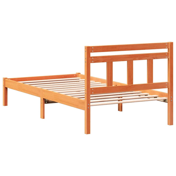 Sengestel Brun 100 x 200 cm Massiv fyrretræ