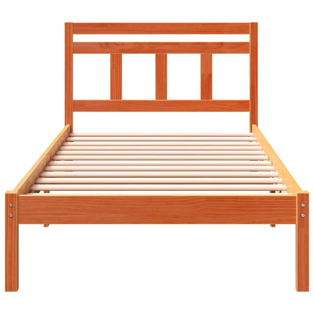 Sengestel Brun 100 x 200 cm Massiv fyrretræ
