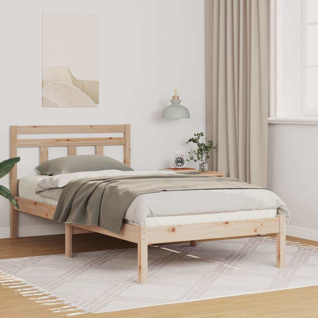 Sengestel Brun 90 x 190 cm Massiv fyrretræ