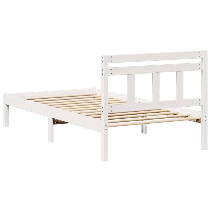 Sengestel Hvid 90 x 190 cm Massiv fyrretræ